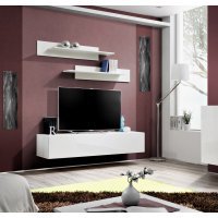 Comoda TV FLY Genarom AM 23 WW FY TYP 30 Alb / Alb Lucios